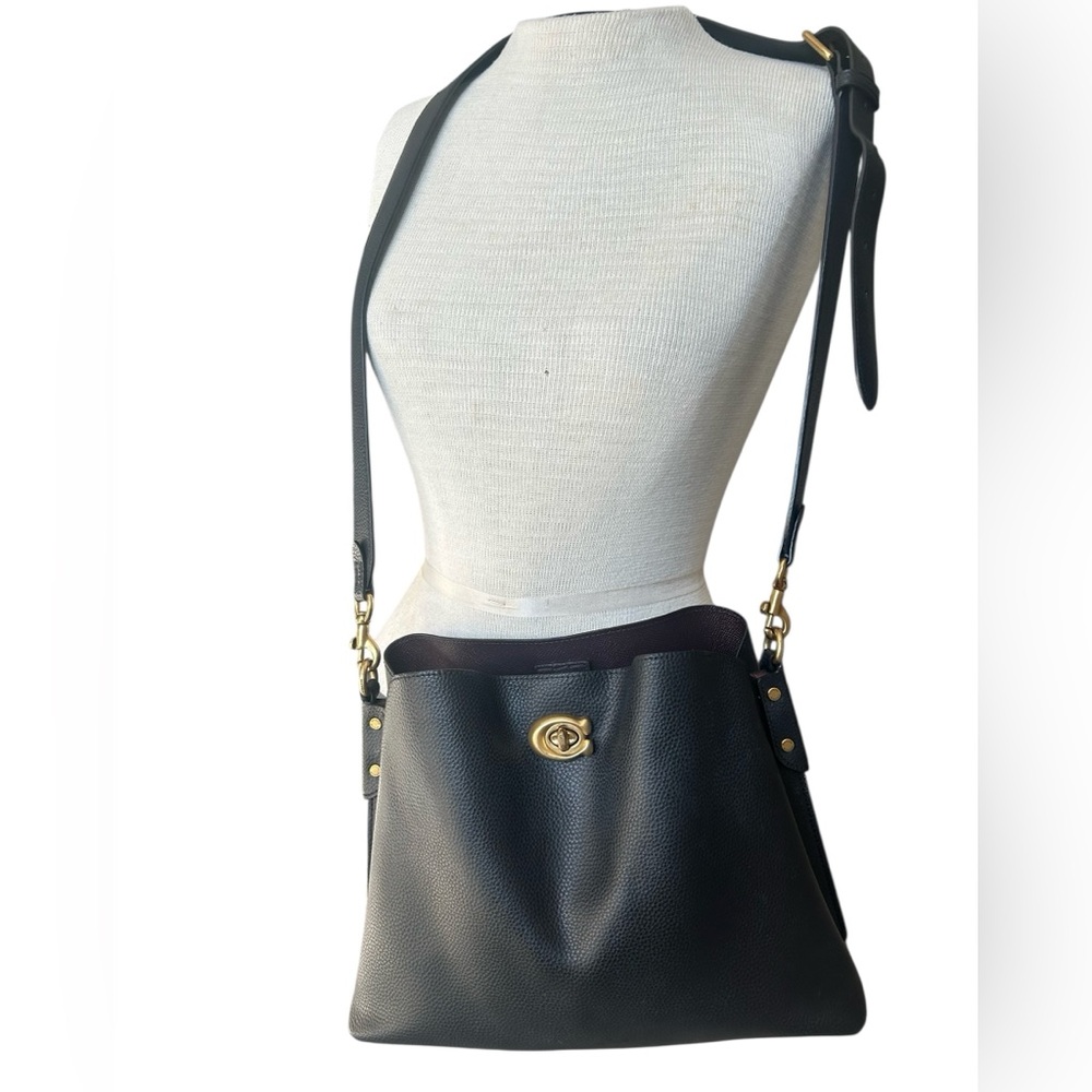 Coach NEW York C2621 Polished Pebble Leather Willow Shoulder Bag ExcellentShape